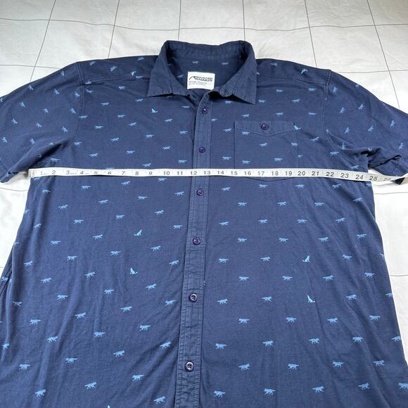 Mountain Khakis Shirt Mens XXL Blue Lobo Classic Fit Short Sleeve Collared Wolf - Picture 7 of 8